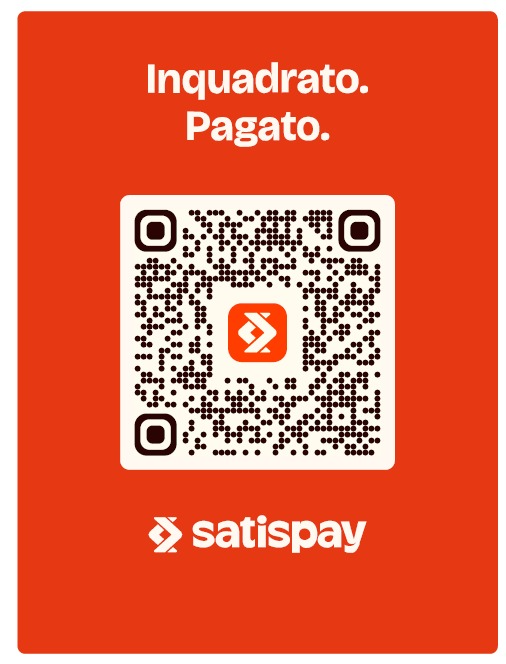 QR code Satispay per donare all&rsquo;Associazione Marco Gallo: Inquadrato. Pagato.